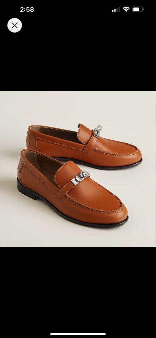 Hermes Destin Loafer silver Kelly buckle, Luxury, Sneakers