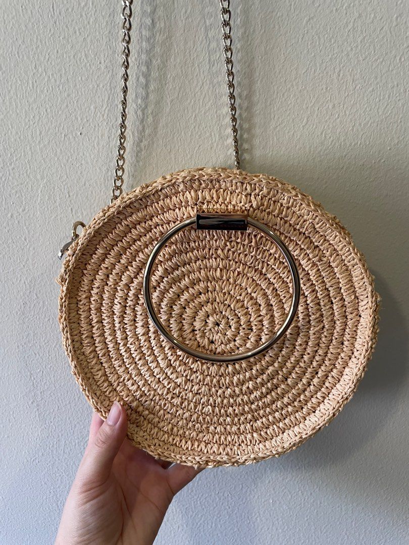 H&m round straw bag shop