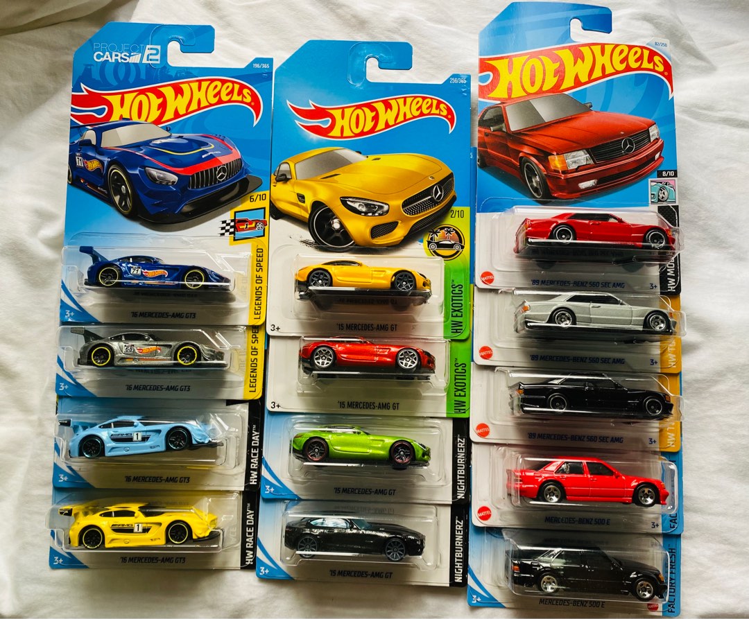 Hot Wheels MERCEDES BENZ AMG GT GT3 560 SEC 500 E Hobbies Toys Toys Games on Carousell
