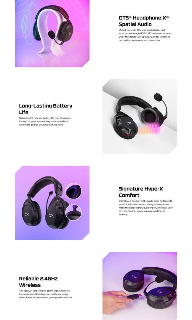 Hyperx cloud stinger store wireless battery life