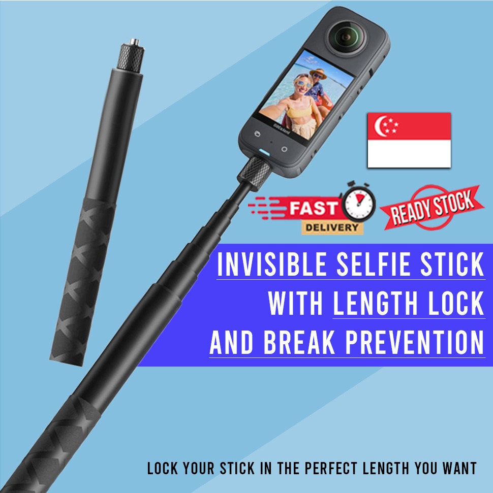 Invisible Selfie Stick With Length Lock And Break Prevention ...