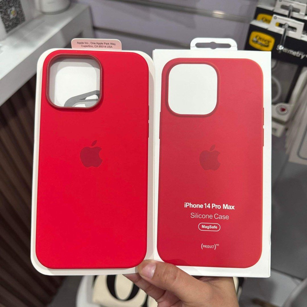 iPhone 14 Pro Max Red Magsafe Silicone with Case Animation (Category: Cases & Sleeves) located in Quezon City. Submitted by rcstny (Listing ID 1282198066, Image 1). Description: iPhone 14 Pro Max Red Magsafe Silicone with Case Animation ✨new✨ - silicone case - magsafe ready with case animation - wireless charging - magnetic case ₱650 Colors: Midnight Black, Chalk Pink, Deep Purple/ Elderberry, Red.