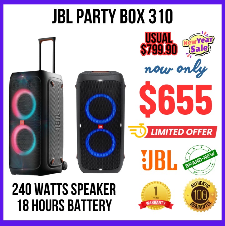 JBL PartyBox 310 with 18 Hours of Battery