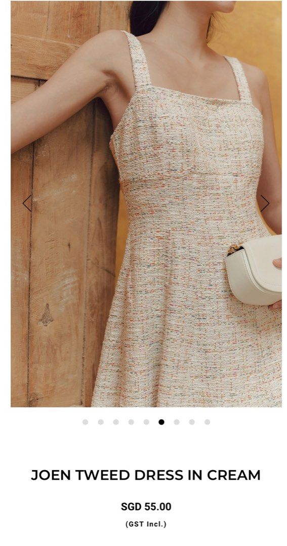 JOEN TWEED DRESS IN CREAM