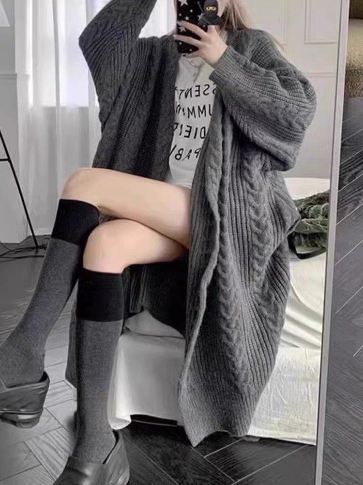 Medium length cardigan top
