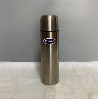 Korean Power Silver Stainless Steel Water Bottle