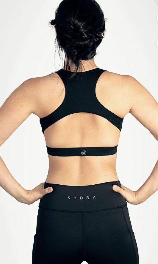 Kydra black high neck back cut out sports bra, Women's Fashion, Activewear  on Carousell