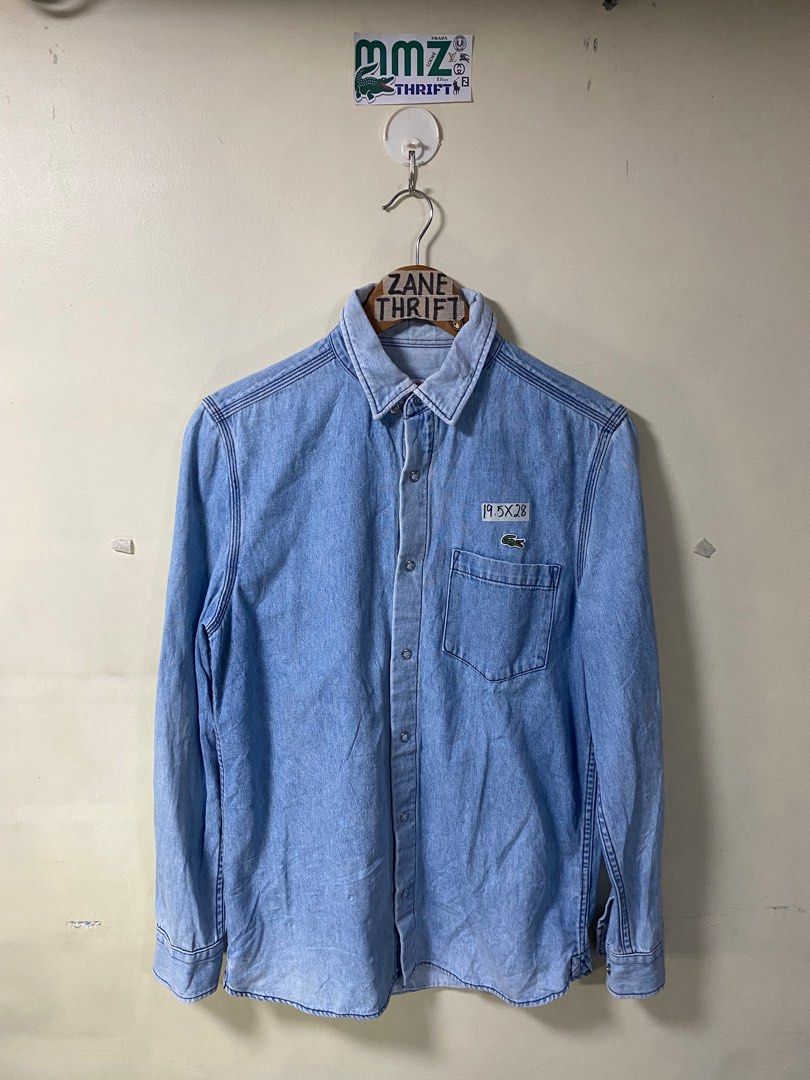 Lacoste Denim jacket Men s Fashion Tops Sets Formal Shirts on Carousell