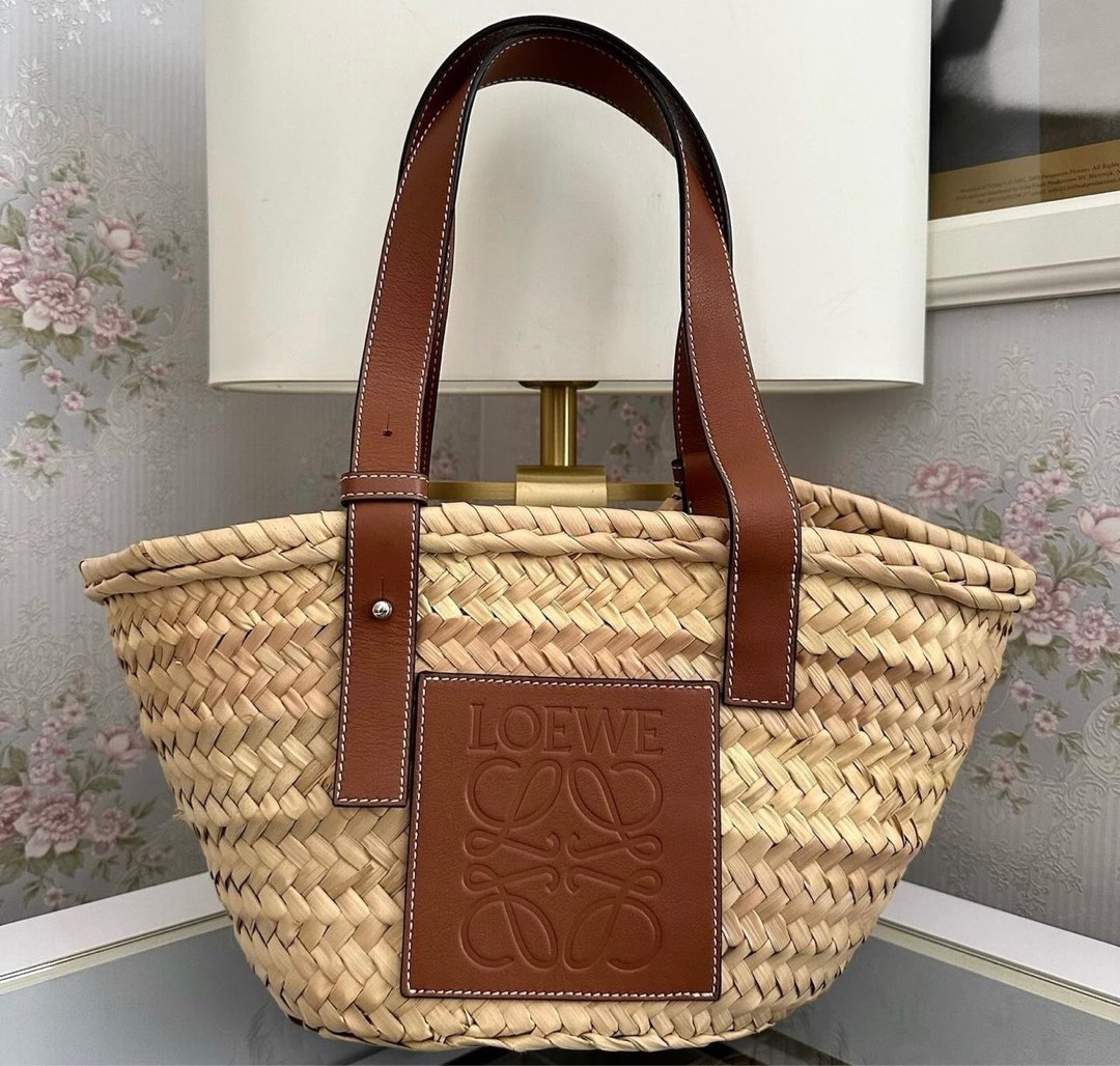 Loewe woven leather basket bag outlet