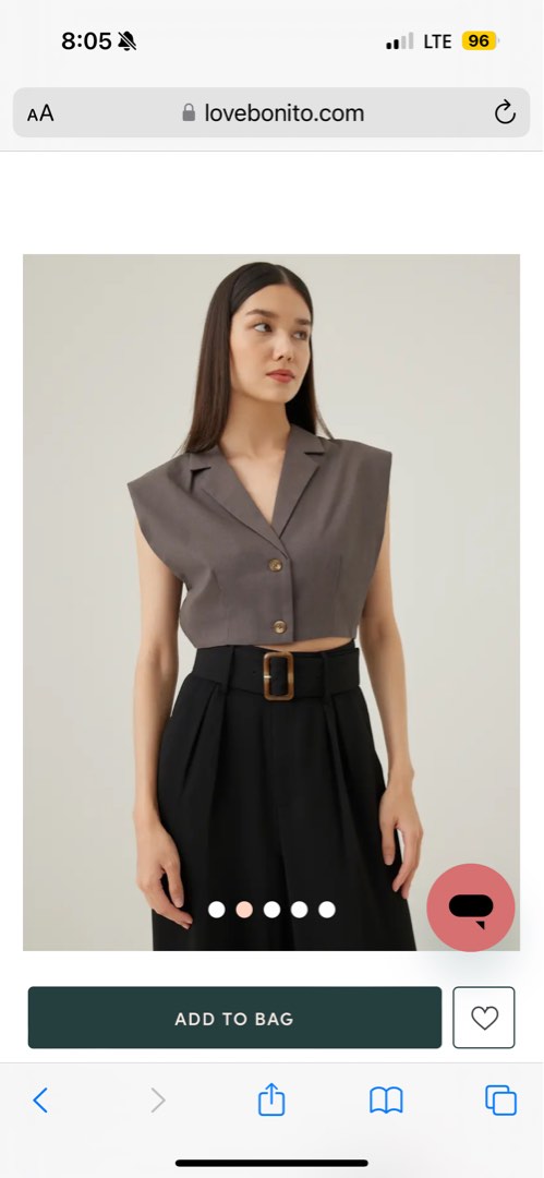 Buy Larsie Tailored Linen Cropped Shirt @ Love, Bonito, Shop Women's  Fashion Online