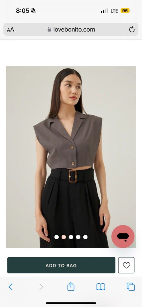 Buy Larsie Tailored Linen Cropped Shirt @ Love, Bonito, Shop Women's  Fashion Online