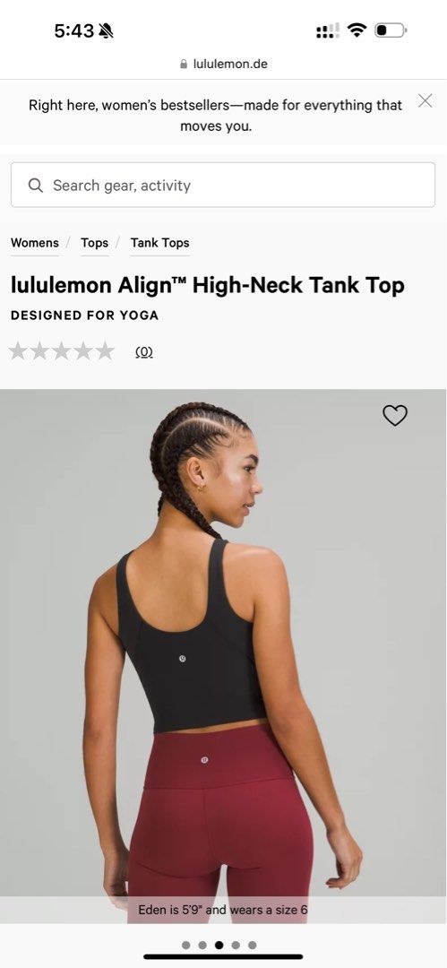 Lululemon Align™ Ribbed Henley Tank Top, Women's Sleeveless & Tops