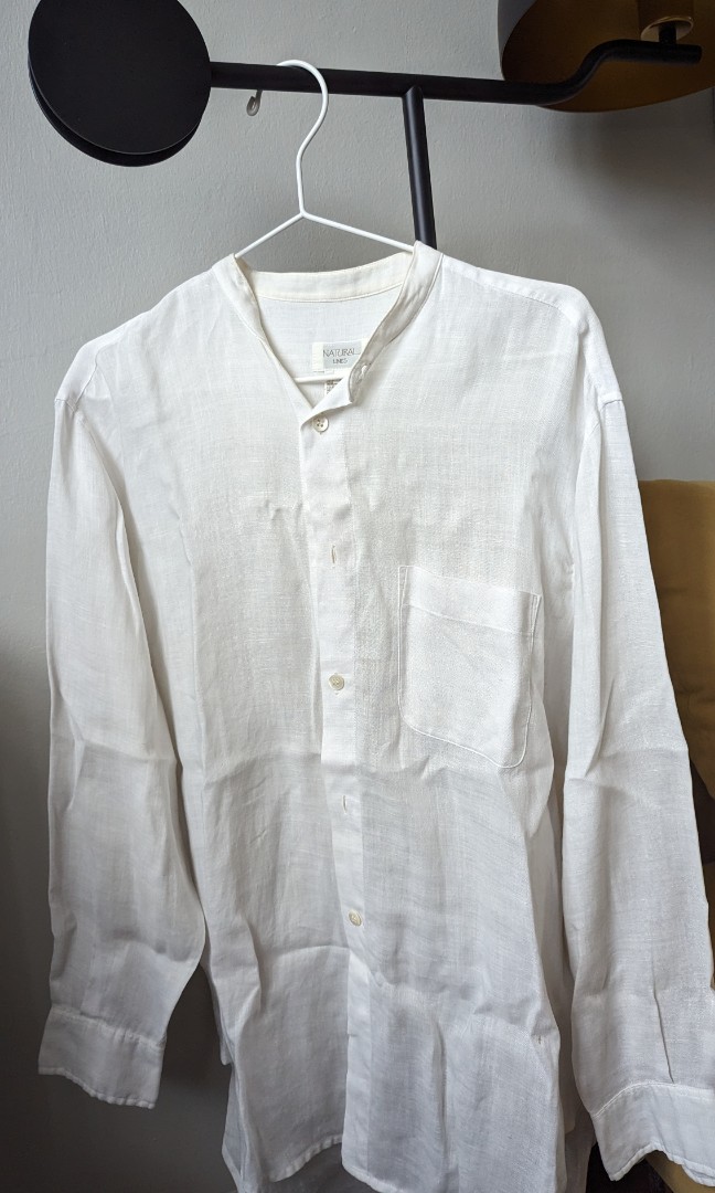 Men's Oliver Long Sleeve Mandarin Collar Shirt
