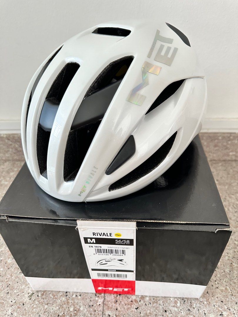 CASCO MET RIVALE MIPS WHITE HOLOGRAPHIC/GLOSSY M