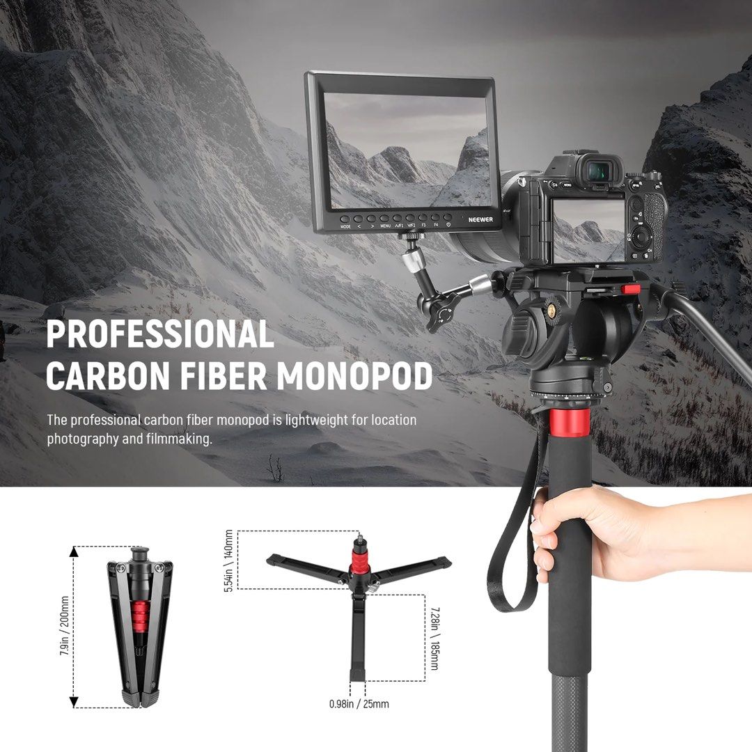 NEEWER Trépied vidéo Professionnel 74,Compatible avec DJI RS Gimbals Manfrotto,panoramique NEEWER Trépied vidéo Professionnel 74,Compatible avec DJI RS Gimbals Manfrotto,panoramique