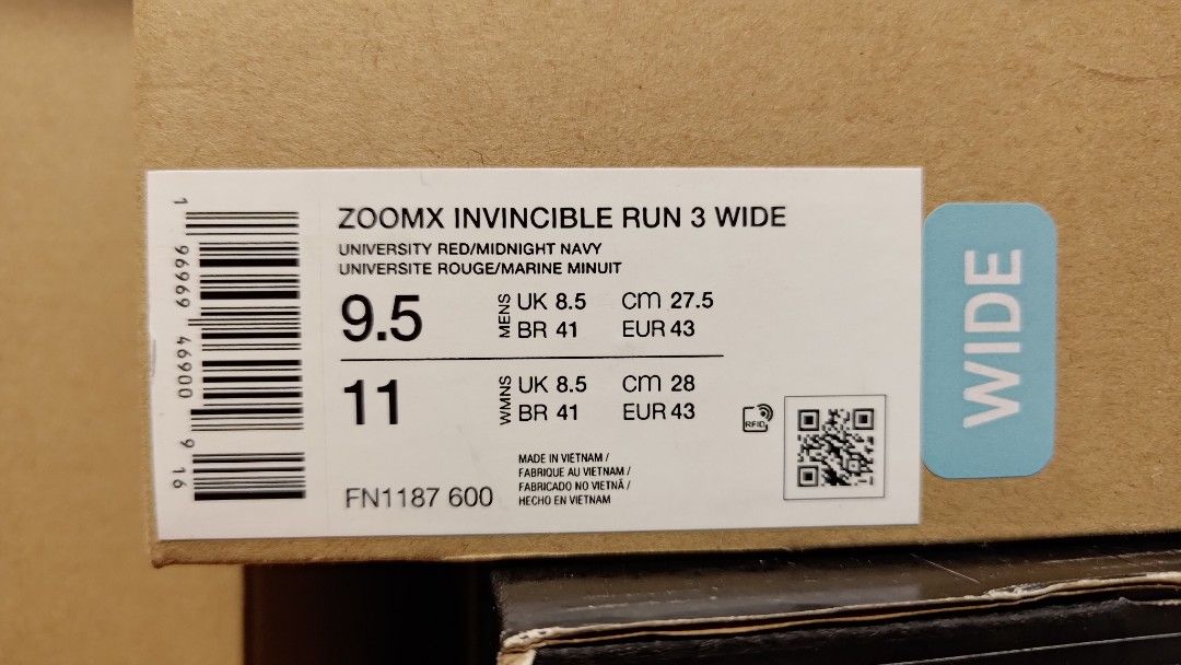 nike zoomx invincible wide feet
