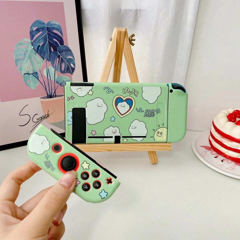 Nintendo Switch Protective Case TPU Cute Green Cloud V1 V2 (Category: Cases & Covers) located in Quezon City. Submitted by consoleciety (Listing ID 1282285260, Image 3). Description: ✅ Quality TPU material, skin and grip friendly. Soft-shell exterior but provides solid protection! ✅ Switch tailored to the game machine 1:1 real machine mold can be inserted into the base bonded super Discrete design easier handling and more protective ✅ All-round p