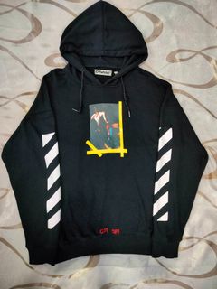 Off white cut off hoodie clearance yellow
