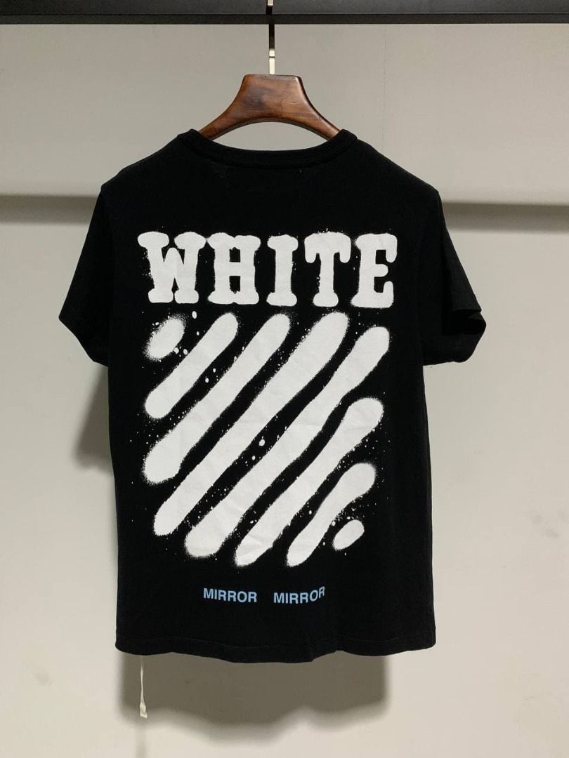 Off white diagonal on sale spray tee