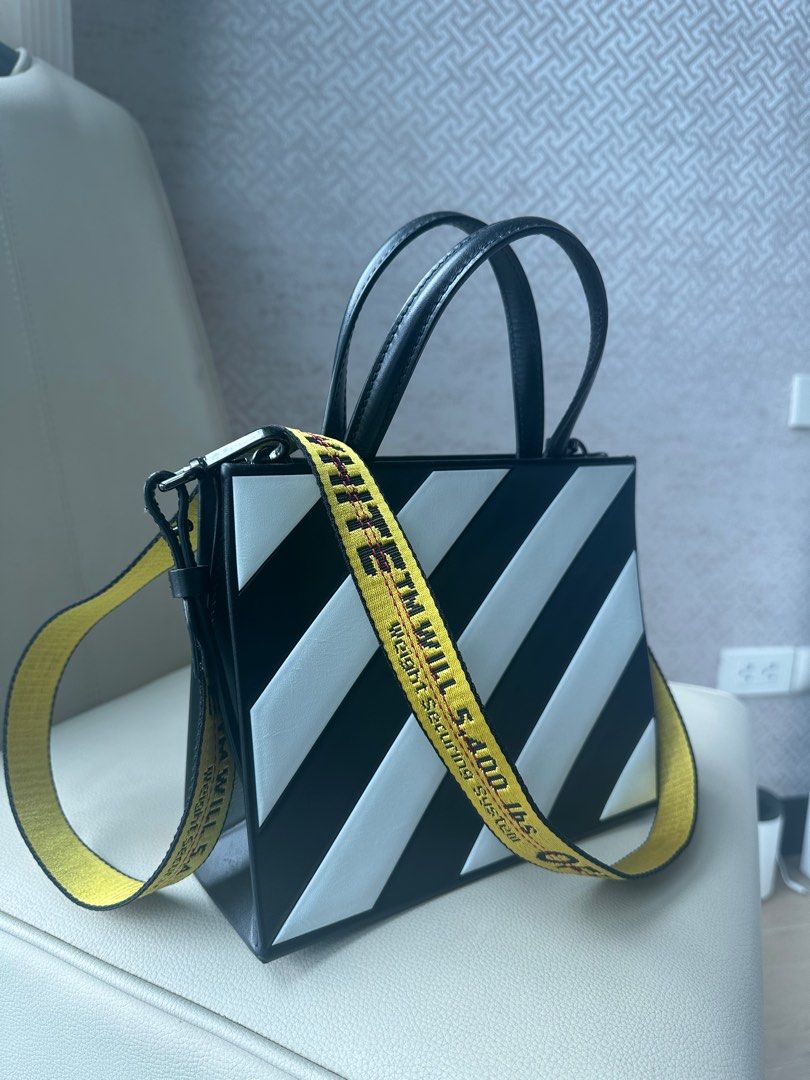 Off white diagonal tote outlet