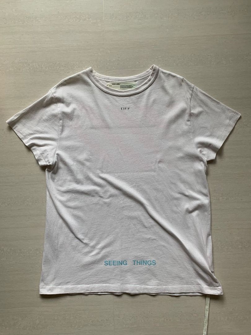 Off White Photocopy Tee White Seeing Things Men s Fashion Tops