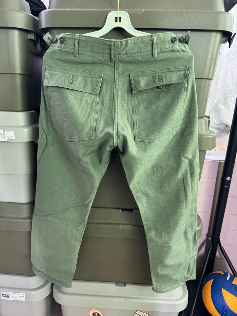 Orslow Slim Fit Fatigue Pants Green 16 - Made in Japan