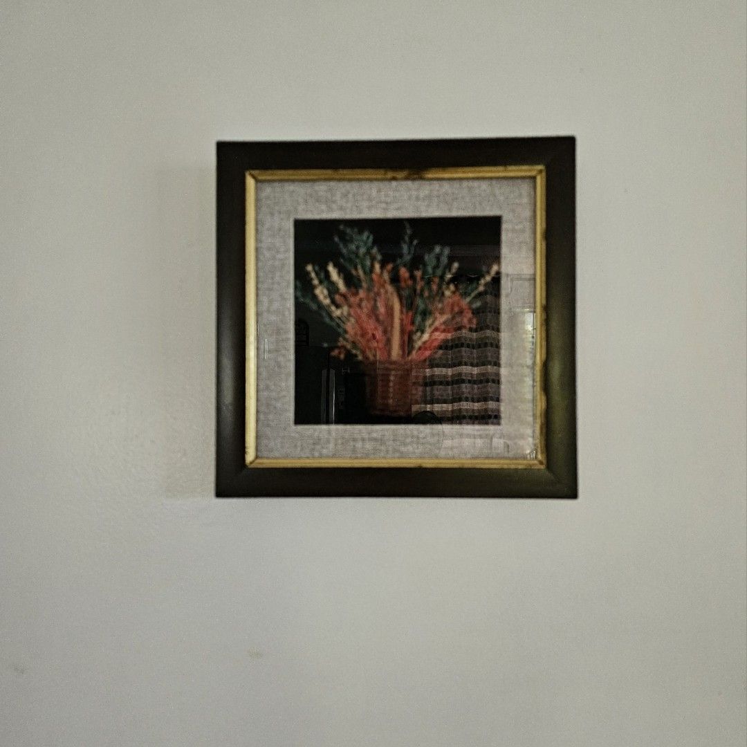 Oshibana Cane Flower Wall Decor (Category: Wall Decor) located in Manila. Submitted by great_buys (Listing ID 1281097908, Image 2). Description: Wall decor in frame ready for hanging. Size is 22 cm × 22 cm. Bought and stored for future use, but never displayed. Php 300 each Php 500 for 2 #2024declutter.
