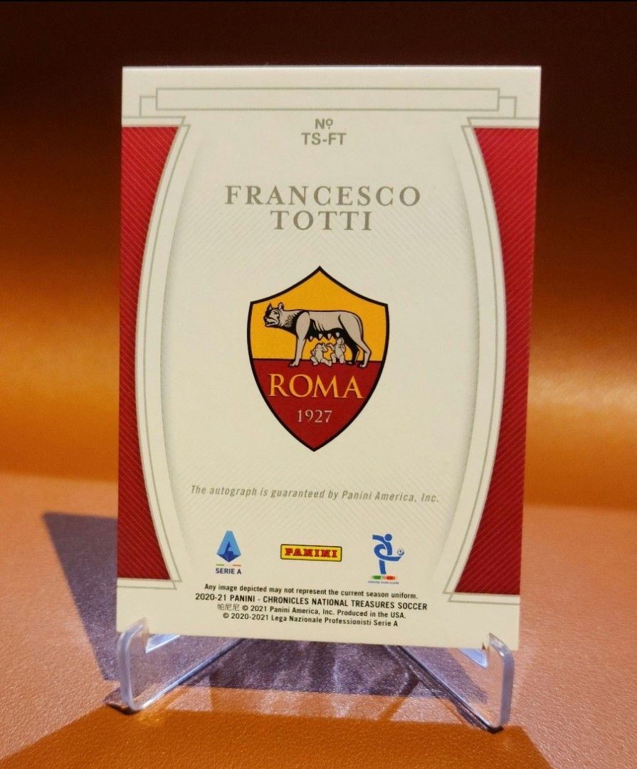 Panini Soccer Totti Auto /500, Hobbies & Toys, Toys & Games on 