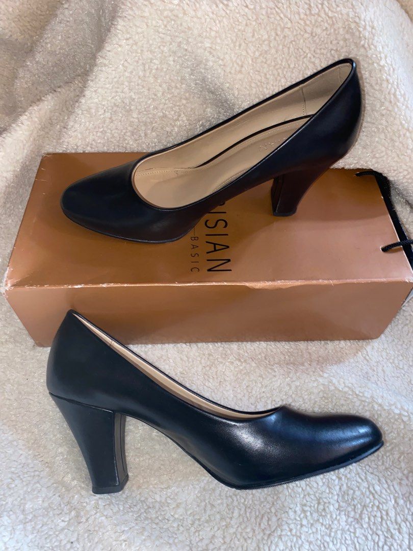 Parisian black clearance shoes with heels