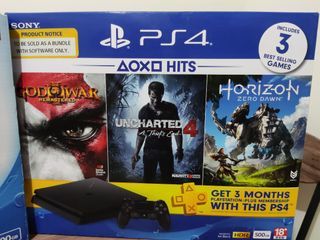 Playstation 4 slim, 500gb with games and controllers