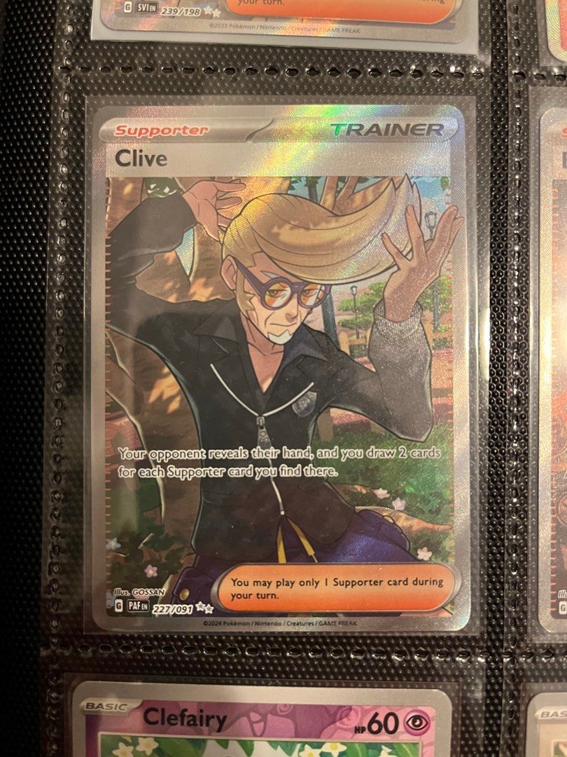 pokemon cards going up in price 078/091 78/91 Clive Pokemon Card Paldean Fates Reverse Holo Uncommon S –  Brokenvase Games main image 0