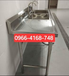 ♦️PORTABLE SINK WITH DETACHABLE STAND/1.00M THICKNESS/PURE 304 STAINLESS/WITH COMPLETE FITTINGS AND FAUCET/BRAND NEW/CASH ON DELIVERY