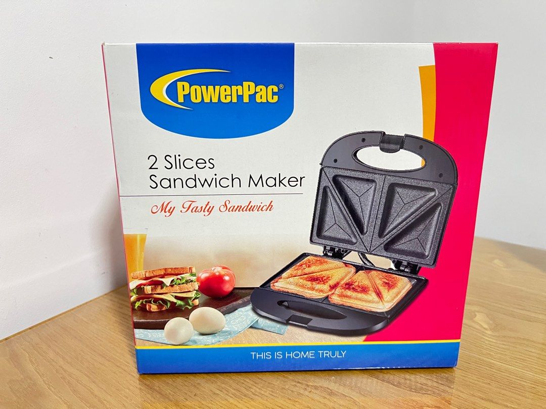 PowerPac 2 slices sandwich maker, TV & Home Appliances, Kitchen Appliances, Ovens & Toasters on
