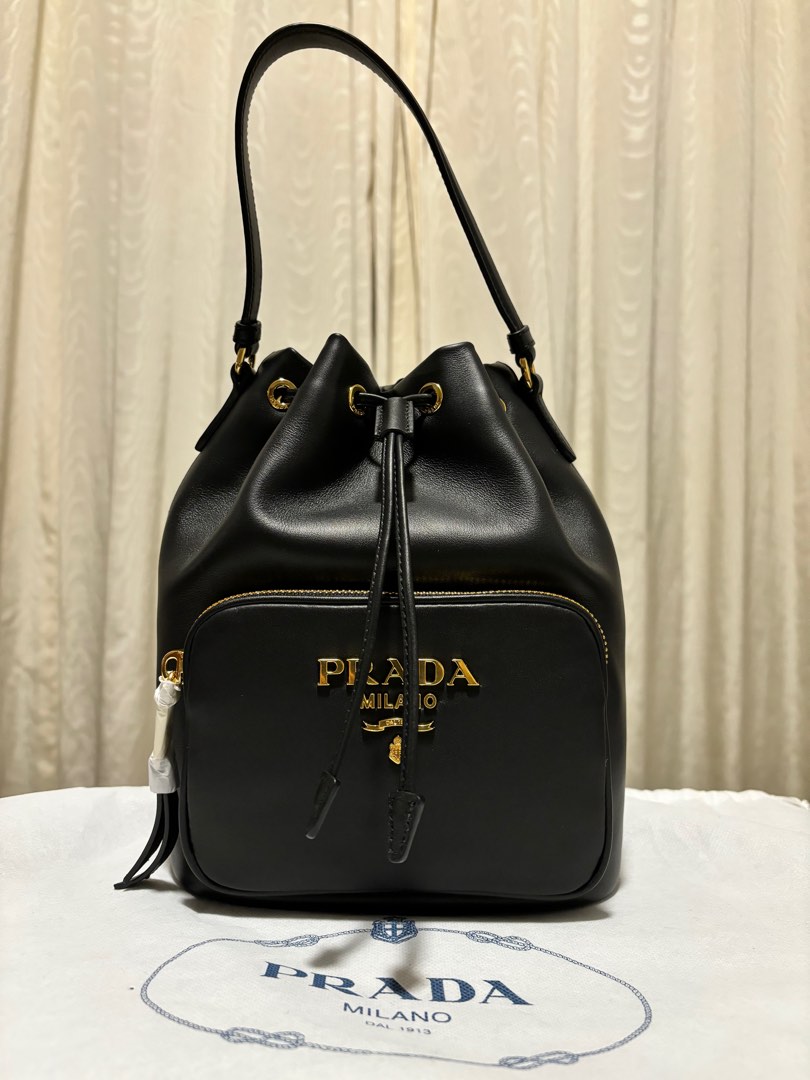Prada Leather bucket Bag Luxury Bags Wallets on Carousell