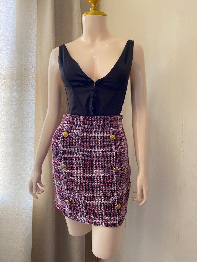 Plaid skirt pretty little thing new arrivals