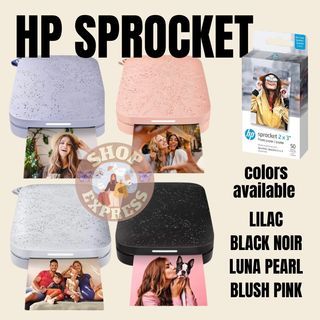PROMO Price! HP Sprocket Portable 2x3" Instant Photo Printer with HP Sprocket 2x3" Premium Zink Sticky Back Photo Paper (50 Sheets)