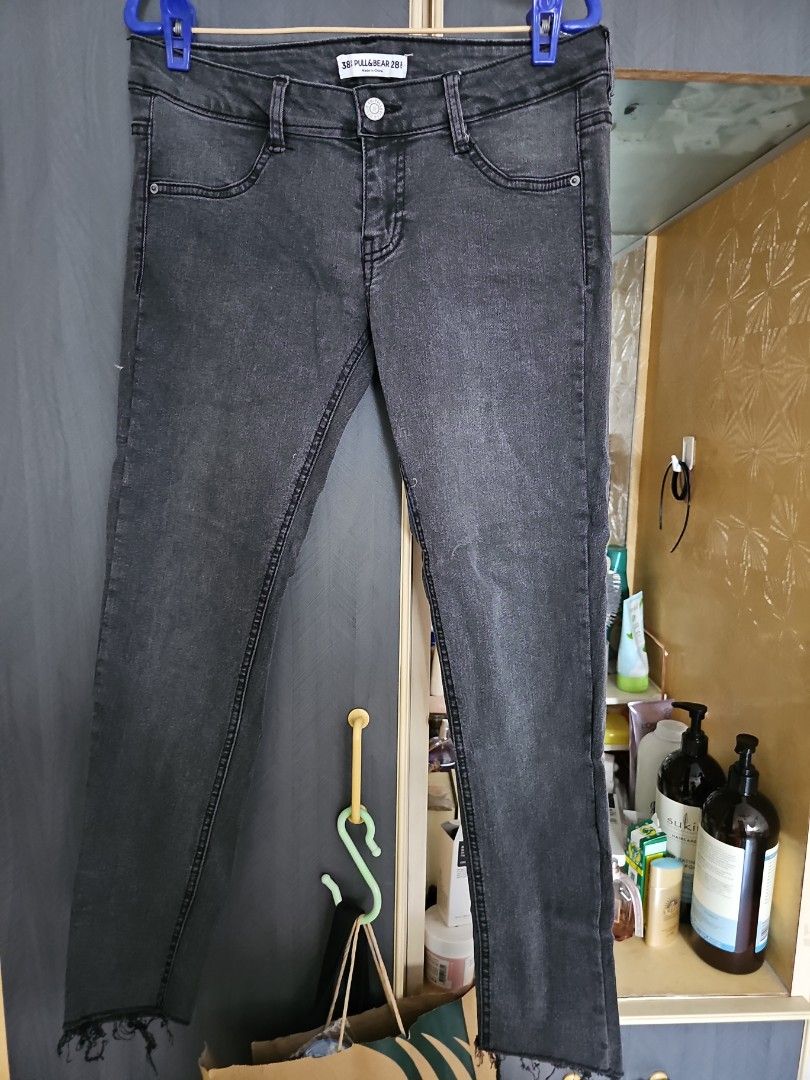 Pull Bear dark grey skinny jeans Women s Fashion Bottoms Jeans