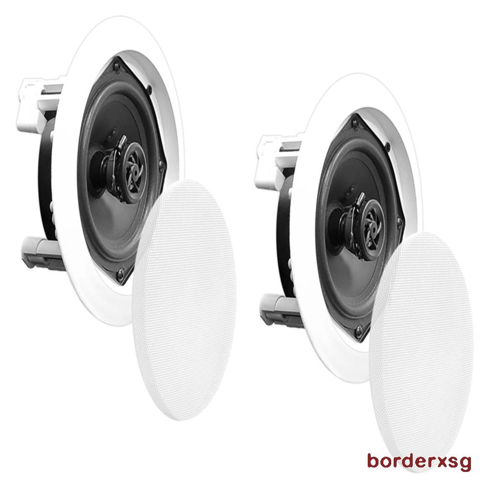 Pyle 6.5'' In-Wall/In-Ceiling Midbass Speakers (Pair) - 2-Way Woofer Speaker System Directable 1