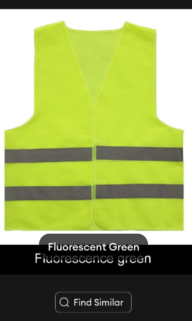 Reflective Vest Men s Fashion Tops Sets Vests on Carousell