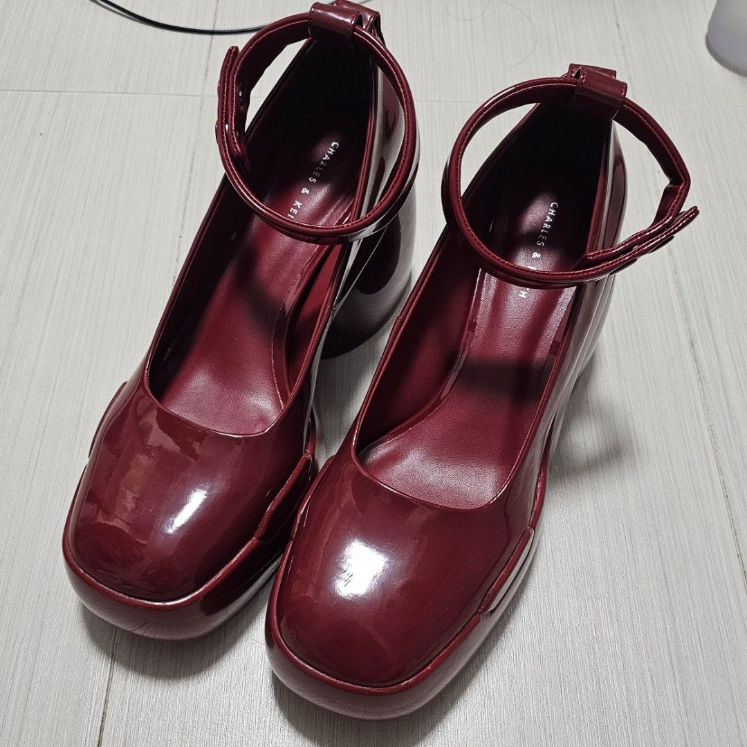Red platform new arrivals chunky heels