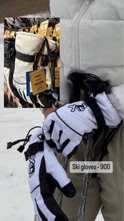 Ski gloves bought in Yeti Resort black and white