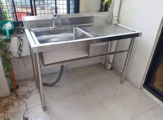 ♦️STAINLESS SINK WITH DETACHABLE STAND/PURE 304 STAINLESS/BRAND NEW/COMPLETE FITTINGS WITH FREE FAUCET (CASH ON DELIVERY)IN STOCK