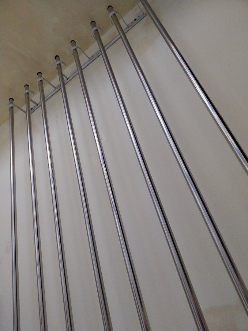 Stainless steel laundry pole rack Furniture Home Living Home Improvement Organisation Clothes Drying Rack on Carousell