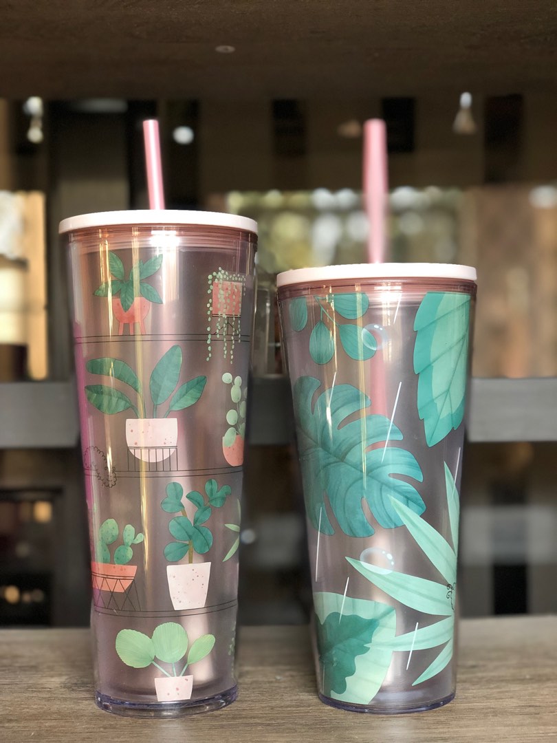 Starbucks Home Greenery & Dew on Leaves Cold Cup, Furniture & Home