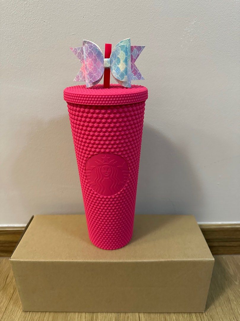 Starbucks Studded Cold Cup (Ruby Pink), Furniture & Home Living,  Kitchenware & Tableware, Water Bottles & Tumblers on Carousell
