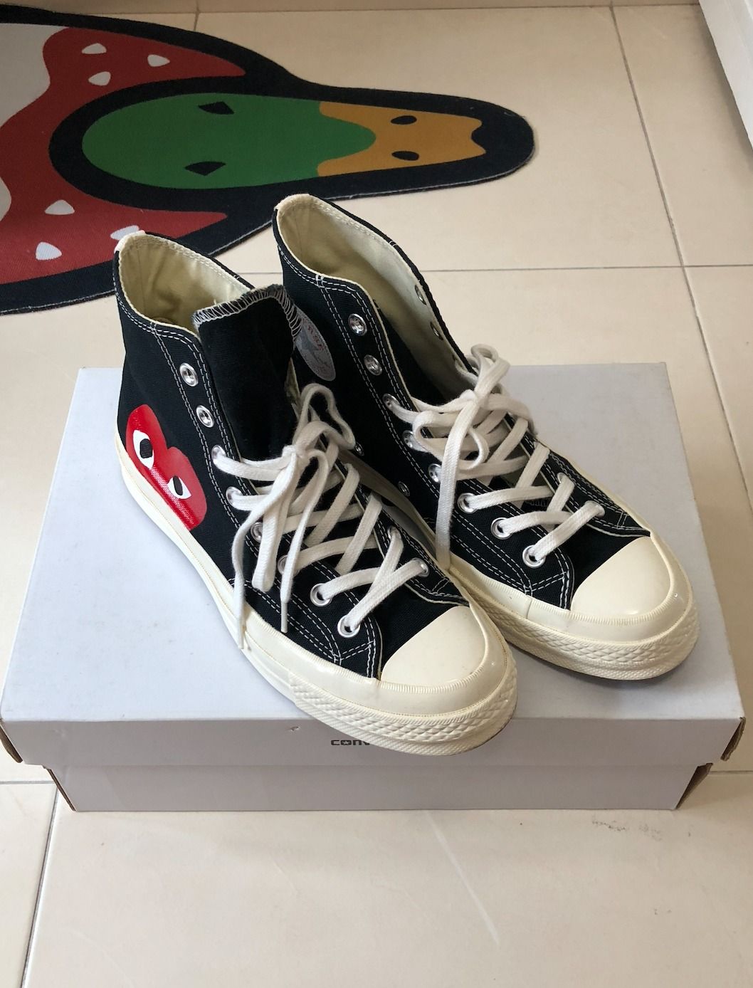 Cdg black high outlet top converse