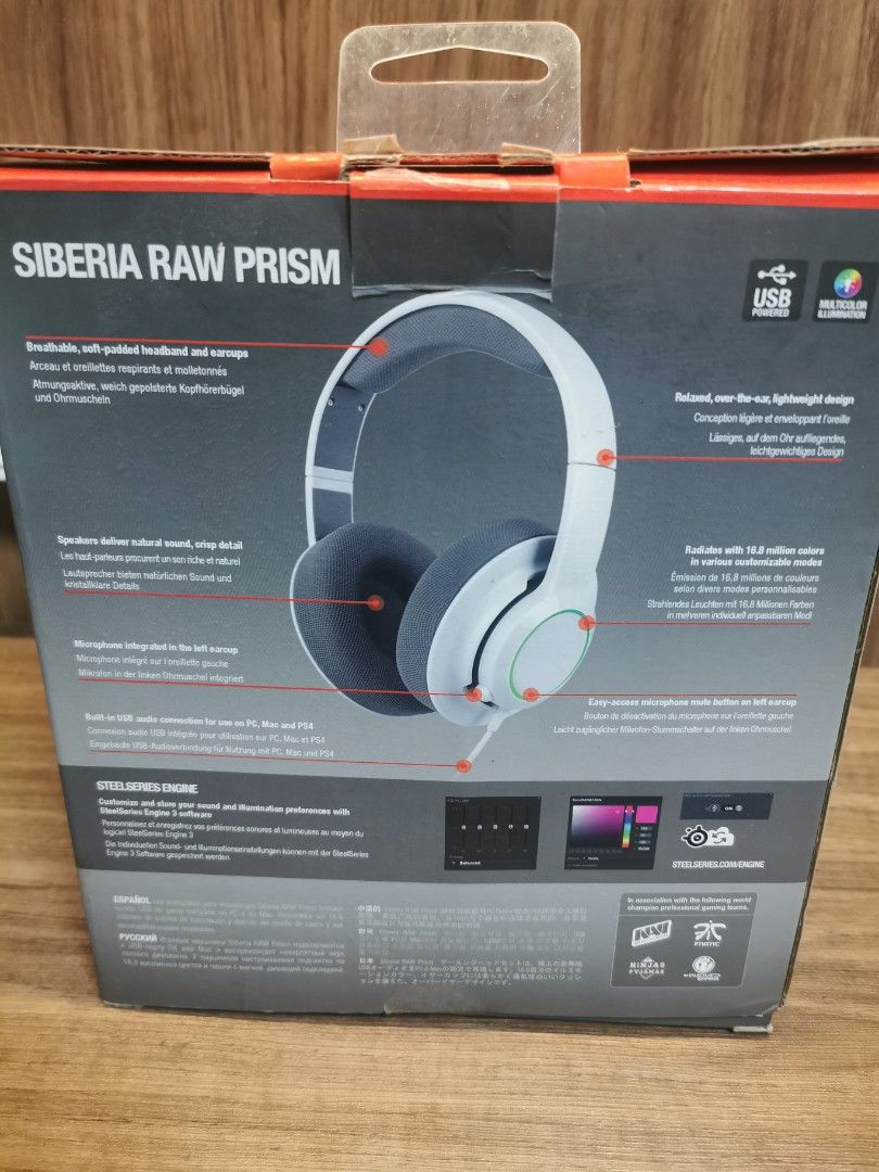 Steelseries Siberia Raw Prism Gaming Headset Audio Headphones Headsets on Carousell