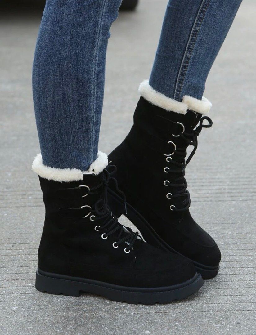 Cute black boots with heels online