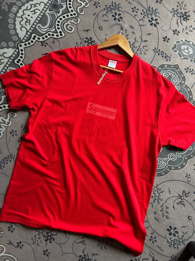 Supreme red box logo tee new arrivals