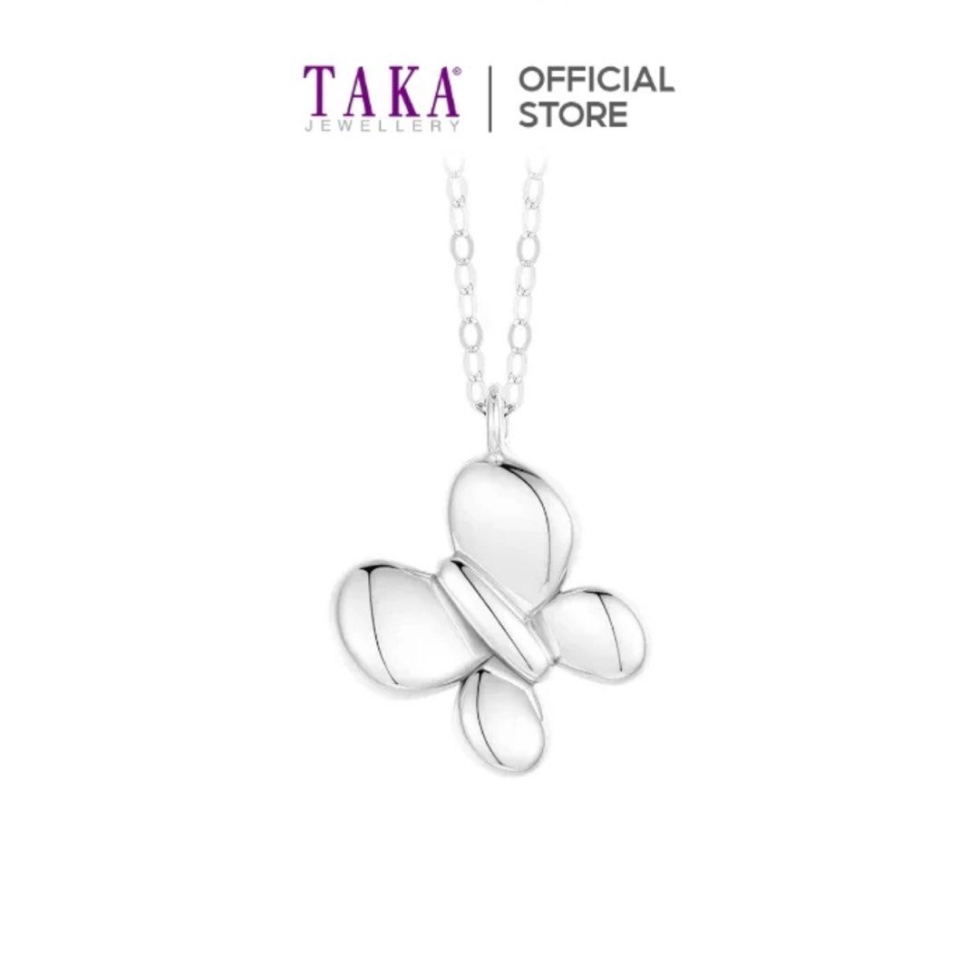 White gold shop butterfly necklace